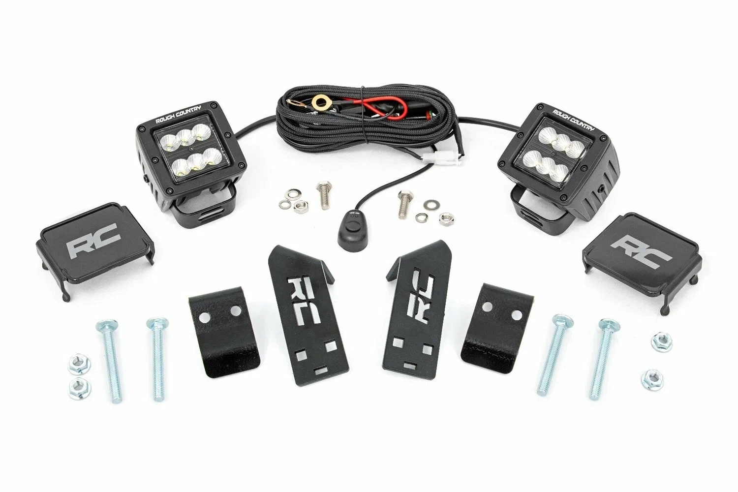Fits Polaris RZR PRO XP LED Light Kit _A_ Pillar Mount 2_ Black Pair Spot 93077